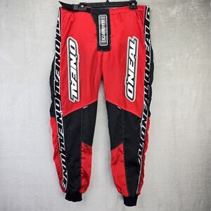 Vintage O'NEAL Racing Element Motocross Pants Mens 36 Red Black Y2K